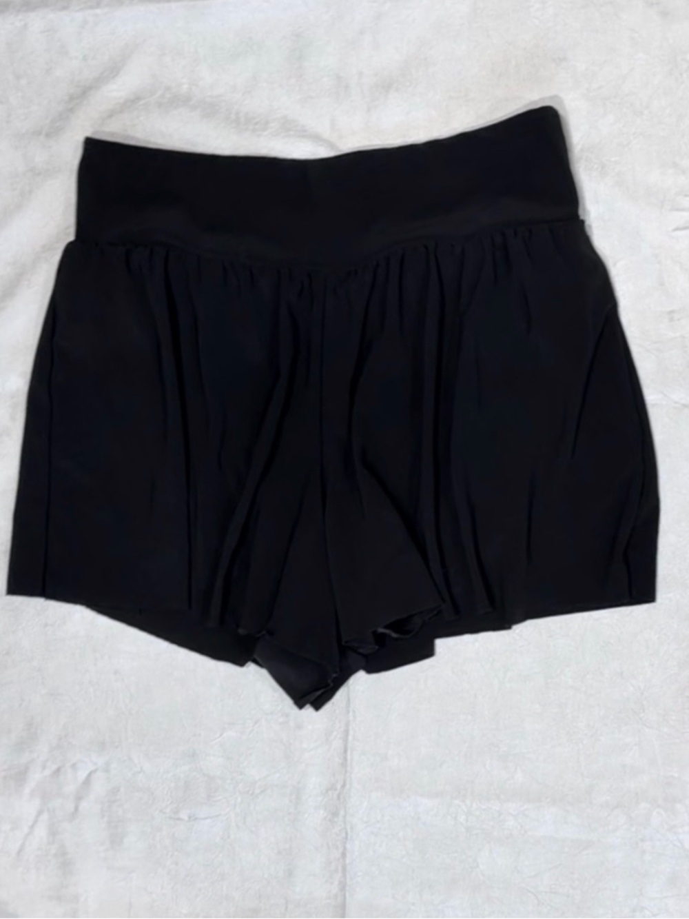 Shade & Shore Black Ruffled Swim Skirt Shorts XS 0-2 Modest Bathing Suit Bottom